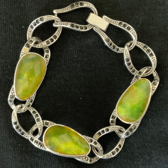 Source Unknown Jewelry - Green and Silver Colored Bracelet